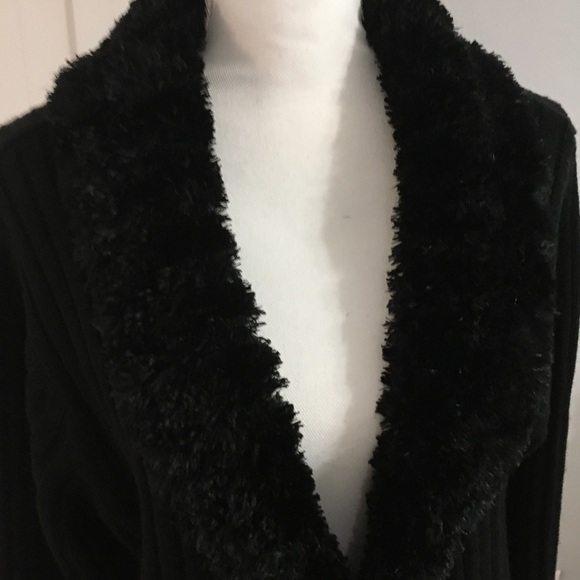 Cato, sweater cardigan, black, knitted Button up. Size 22-24W - Picture 2 of 15